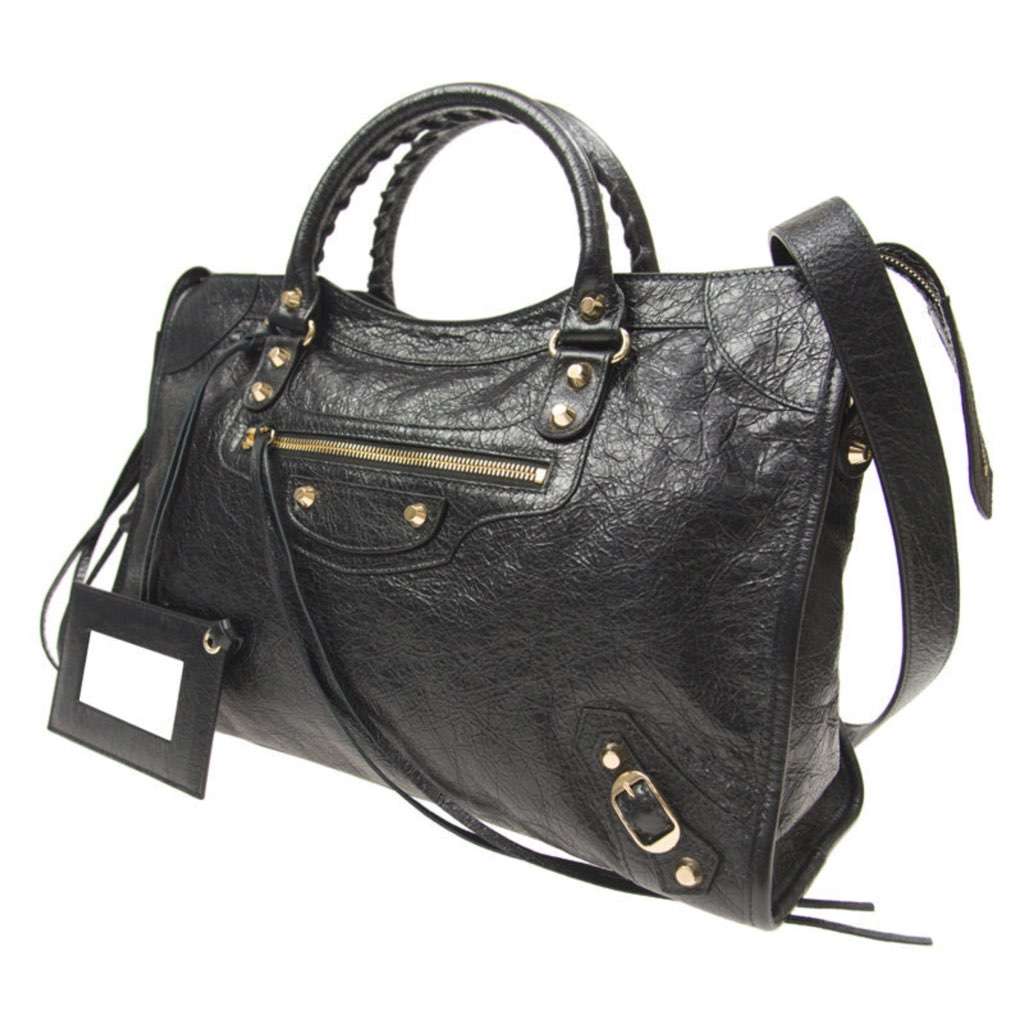 Balenciaga Balenciaga Classic City Grey Shiny Arena Leather Shoulder Bag Other Leather Never worn, with tag - Back View
