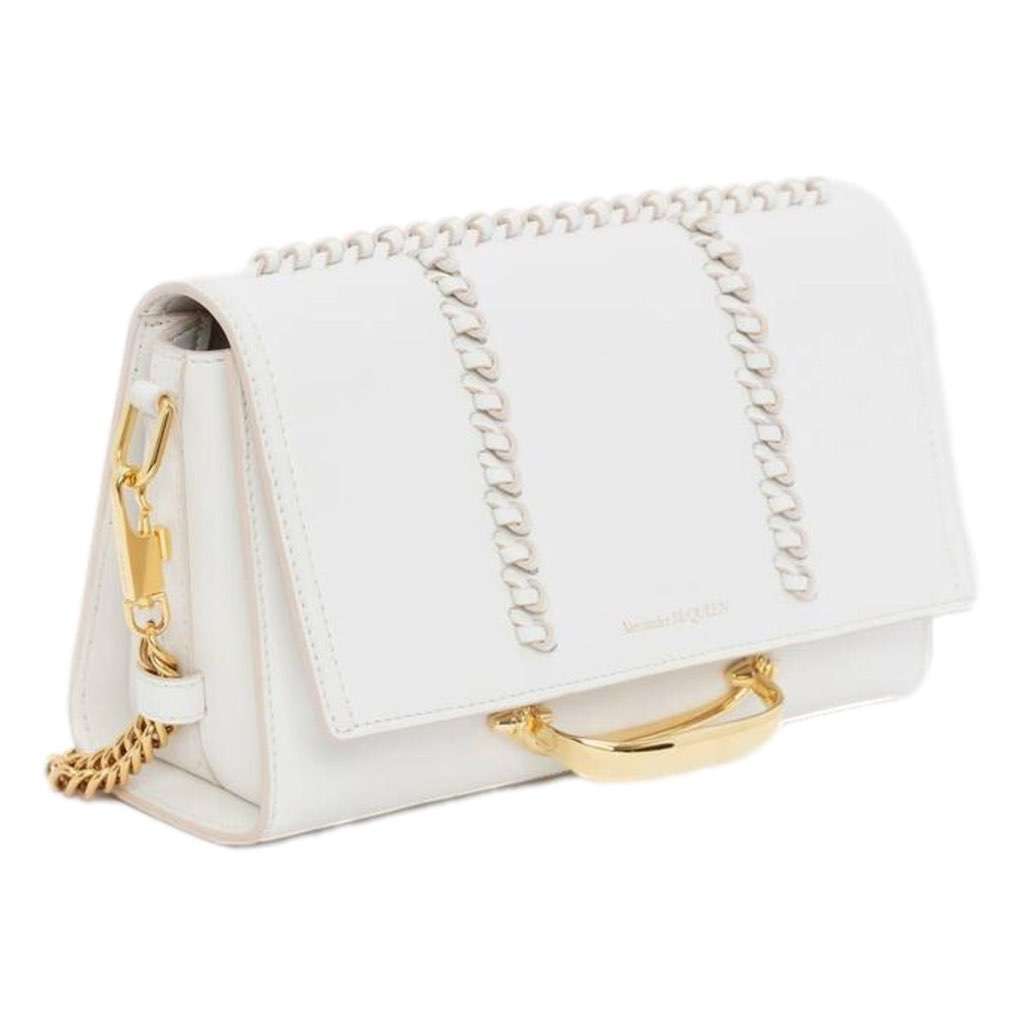 Alexander Mcqueen Alexander McQueen The Story Whipstitch Leather Shoulder Bag White Leather Never worn, with tag - Back View