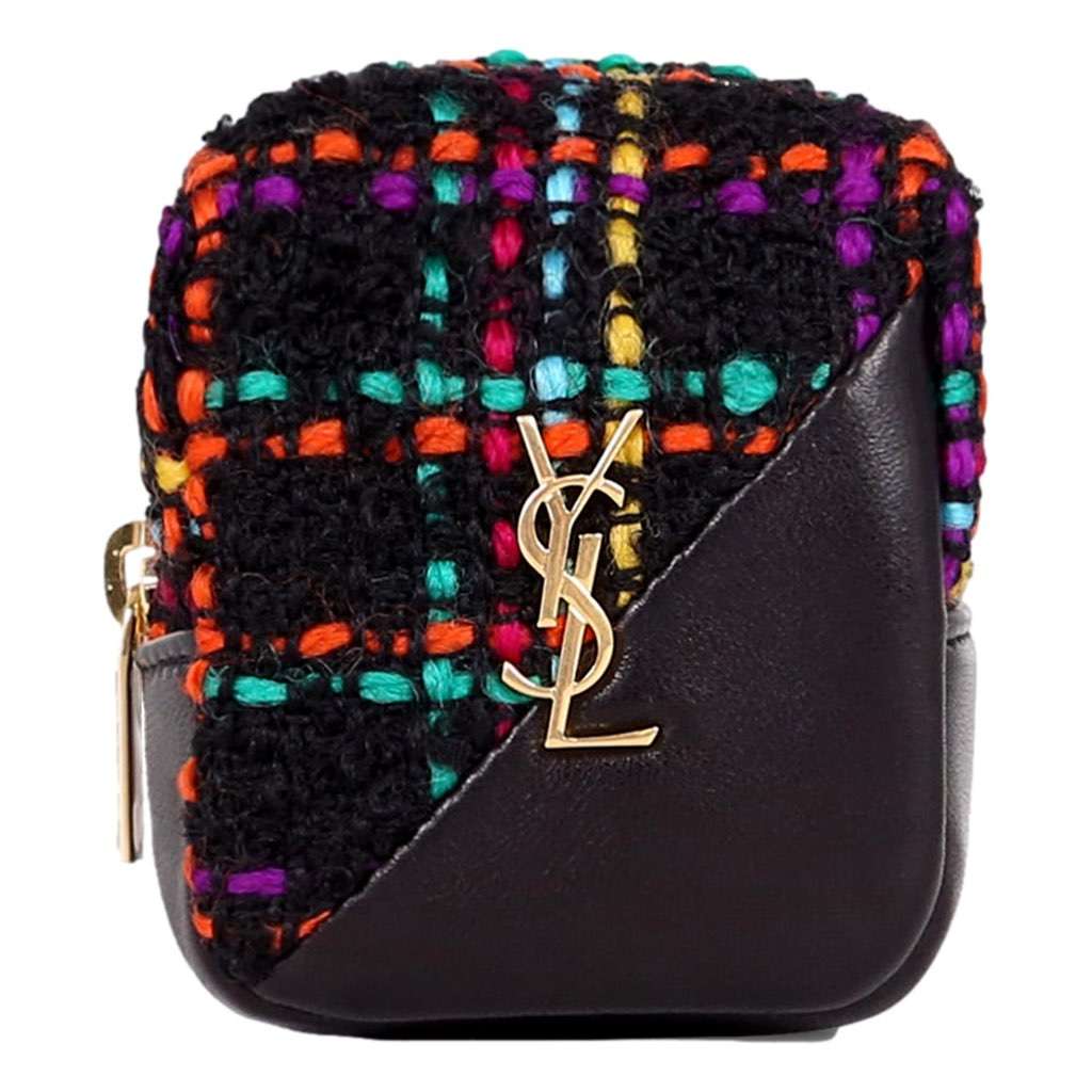 Saint Laurent Saint Laurent Jamie YSL Keyring Cube Multicolor Black Leather Black Never worn, with tag - Front View