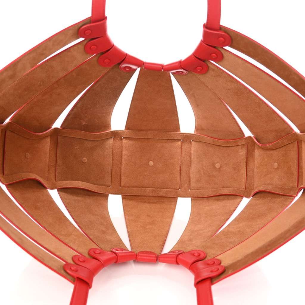 Bottega Veneta Bottega Veneta The Shell Bag Chili Tomato French Calfskin Red Leather Never worn, with tag - Box View