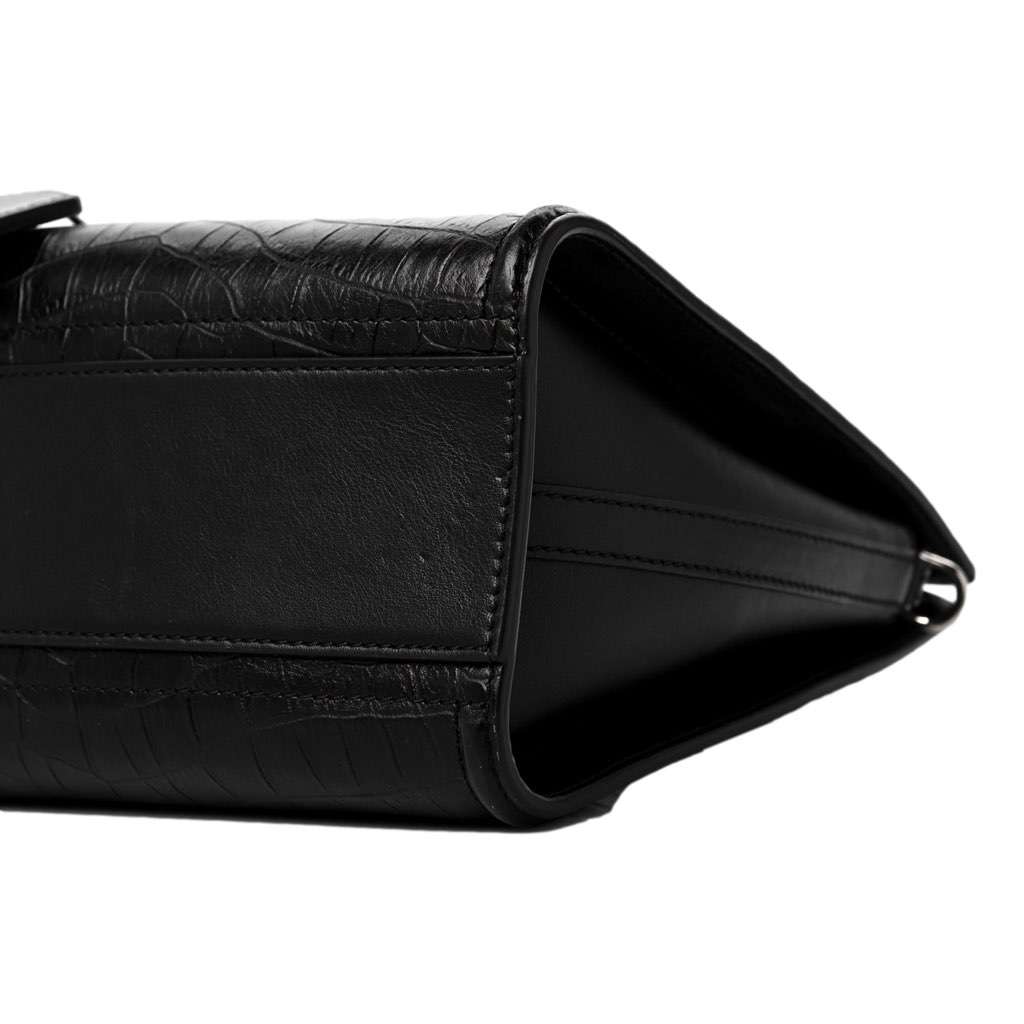 Alexander Mcqueen Alexander McQueen The Short Story Black Croc Print Leather Satchel Black Leather Never worn, with tag - Inside View
