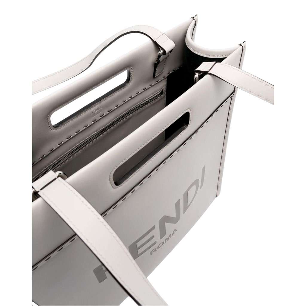Fendi Fendi Roma Ghiaia Calf Leather Tote Bag White Leather Never worn, with tag - Box View