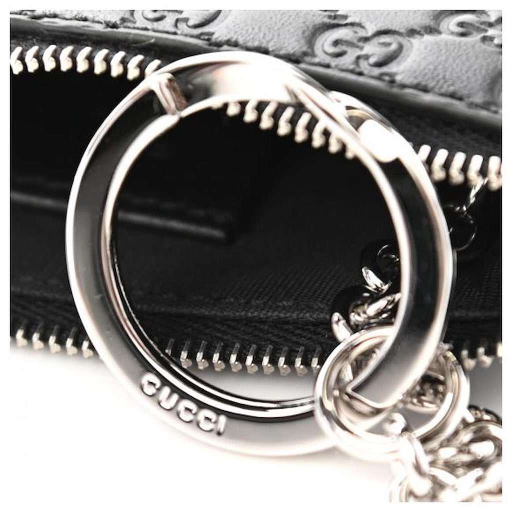 Gucci Gucci Micro GG Black Leather Key Case Black Leather Never worn, with tag - Box View