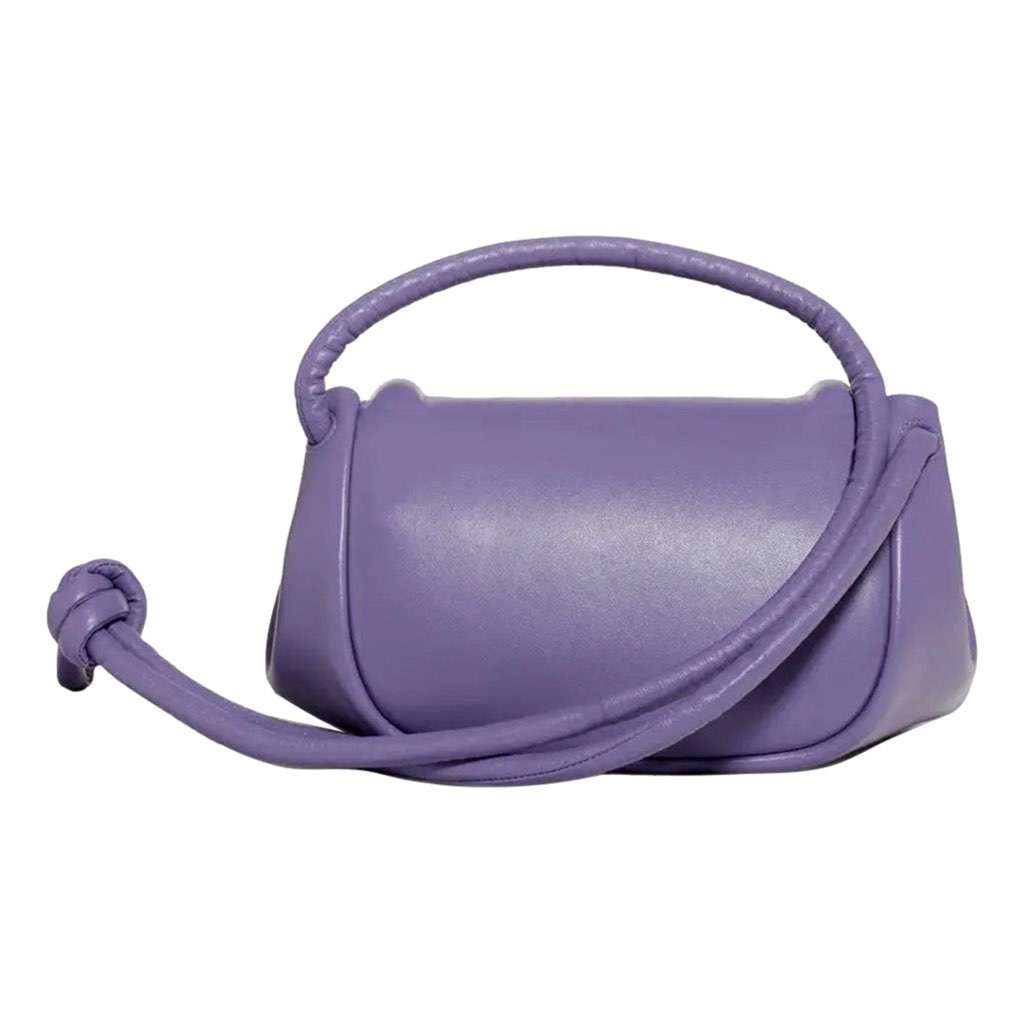 Bottega Veneta Bottega Veneta Beak Lavender Nappa Leather Small Crossbody Bag Purple Leather Never worn, with tag - Model View
