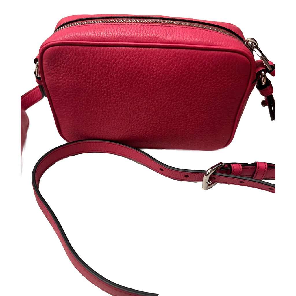 Prada Prada Vitello Phenix Pink Leather Silver Logo Small Camera Crossbody Bag Pink Leather Never worn, with tag - Inside View