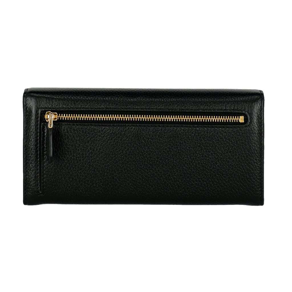 Prada Prada Vitello Grain Nero Black Leather Continental Long Wallet Zipper Pouch Black Leather Never worn, with tag - Model View