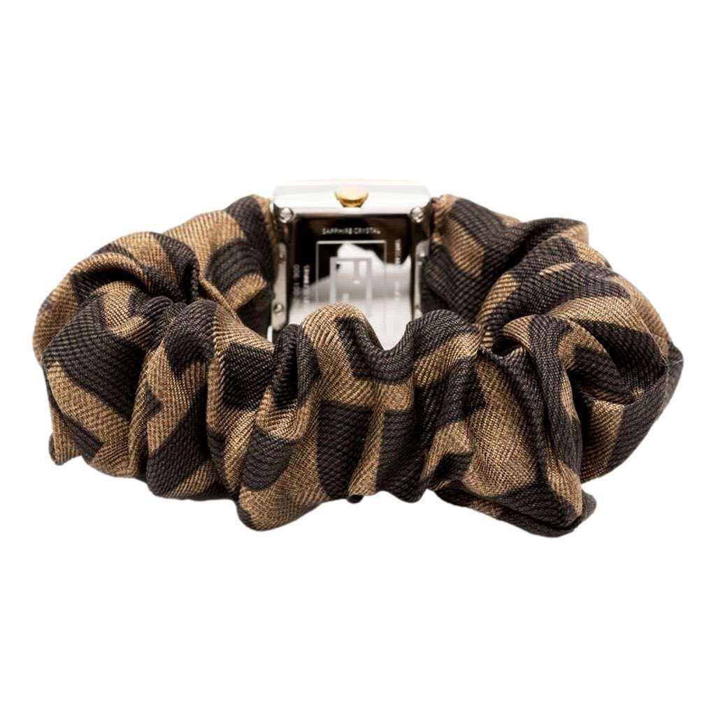 Fendi Fendi Fendimania Baguette Pearl Dial Monogram Satin Watch Brown Never worn, with tag - Box View