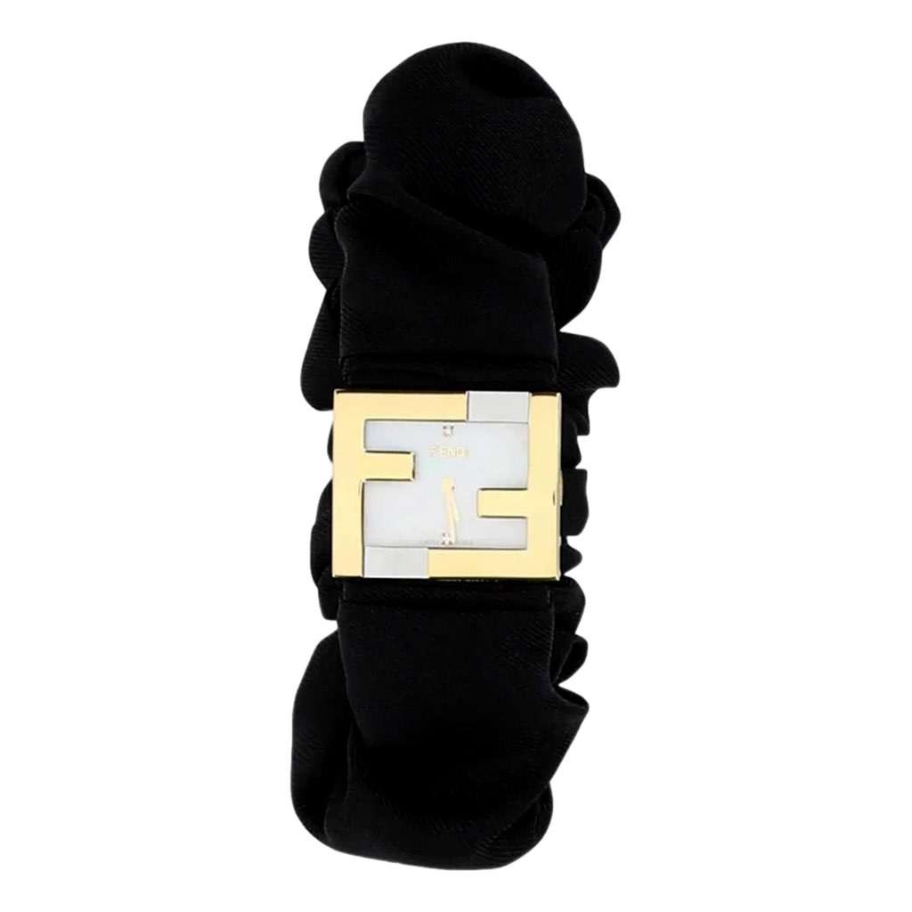 Fendi Fendi Fendimania Baguette Black Nylon Timepiece Watch Black Never worn, with tag - Inside View