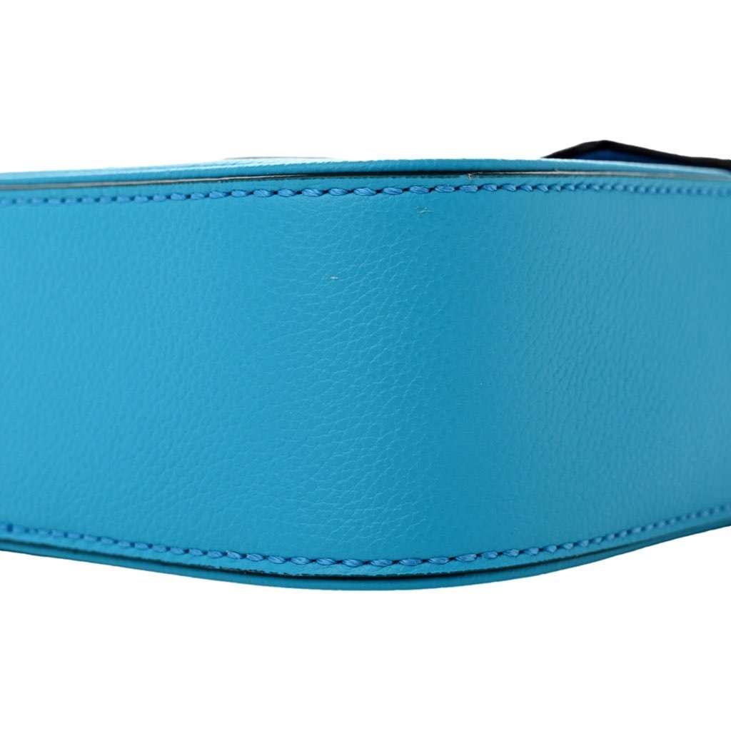 Versace Versace Blue La Medusa Mini Top-Handle Bag Blue Leather Never worn, with tag - Box View