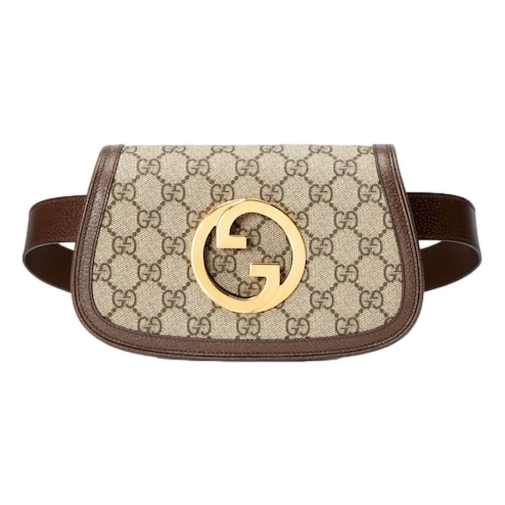 Gucci Gucci Blondie GG Supreme Canvas Brown Belt Bag Size 65 Brown Never worn, with tag - Front View