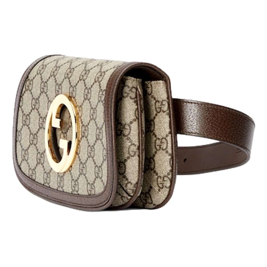 Gucci Gucci Blondie GG Supreme Canvas Brown Belt Bag Size 65 Brown Never worn, with tag - Back View