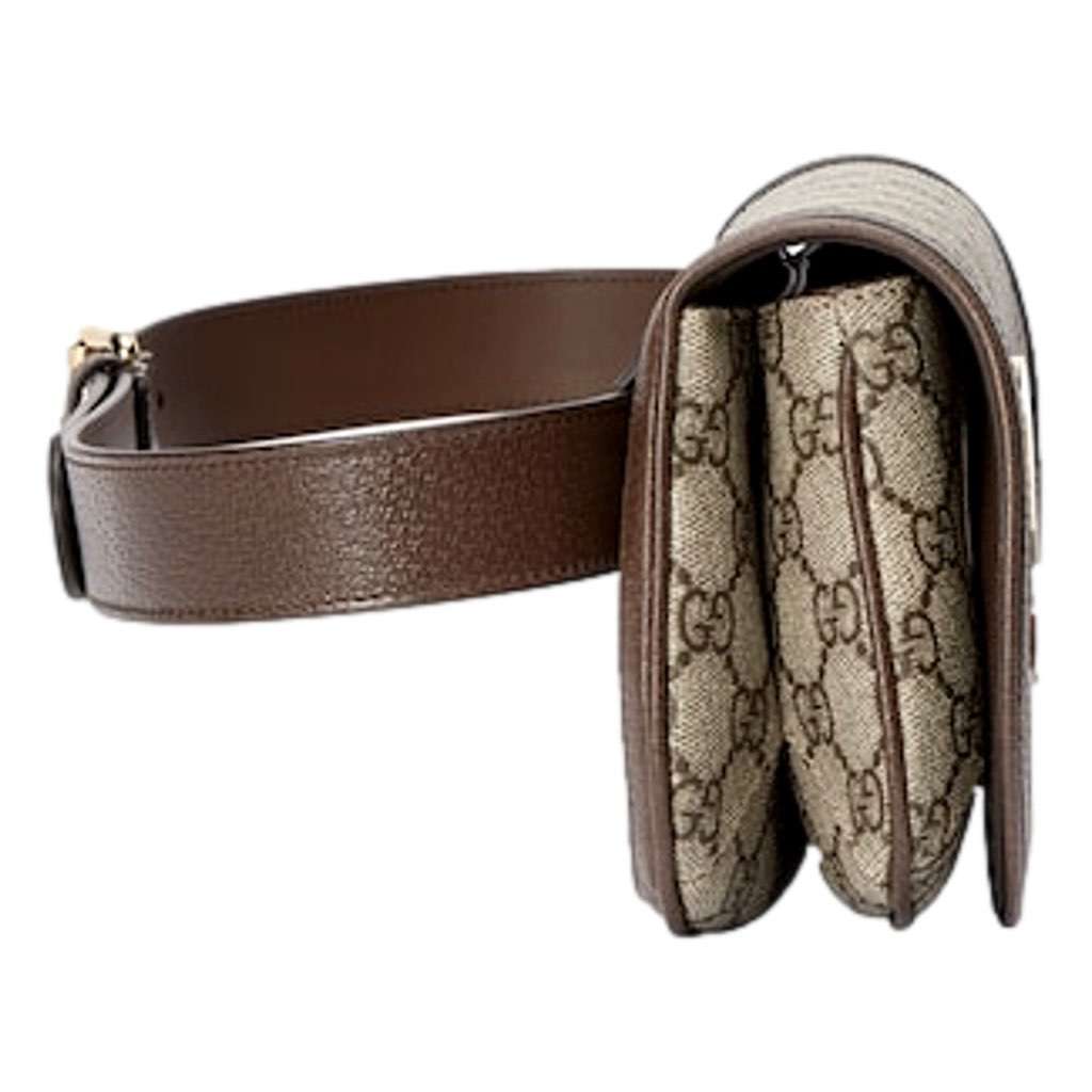 Gucci Gucci Blondie GG Supreme Canvas Brown Belt Bag Size 65 Brown Never worn, with tag - Model View