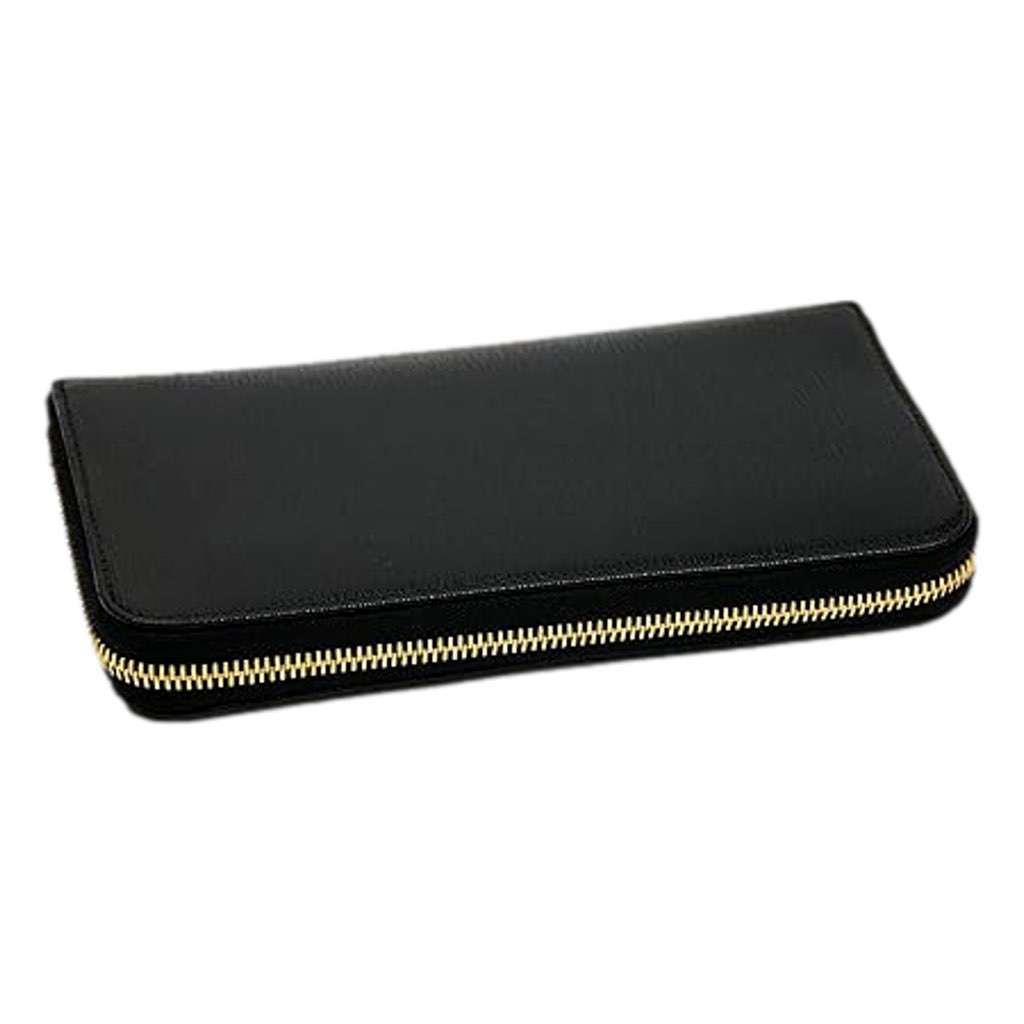 Prada Prada Vitello Move Nero Black Leather Zip Around Long Wallet Gold Triangle Logo Beige Leather Never worn, with tag - Back View
