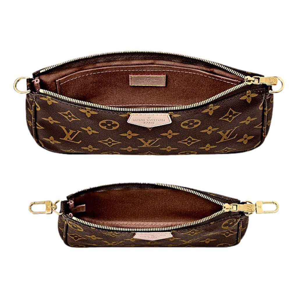 Louis Vuitton Louis Vuitton Multi Pochette Accessoires Classic Monogram Khaki Crossbody Brown Canvas Very good condition - Model View