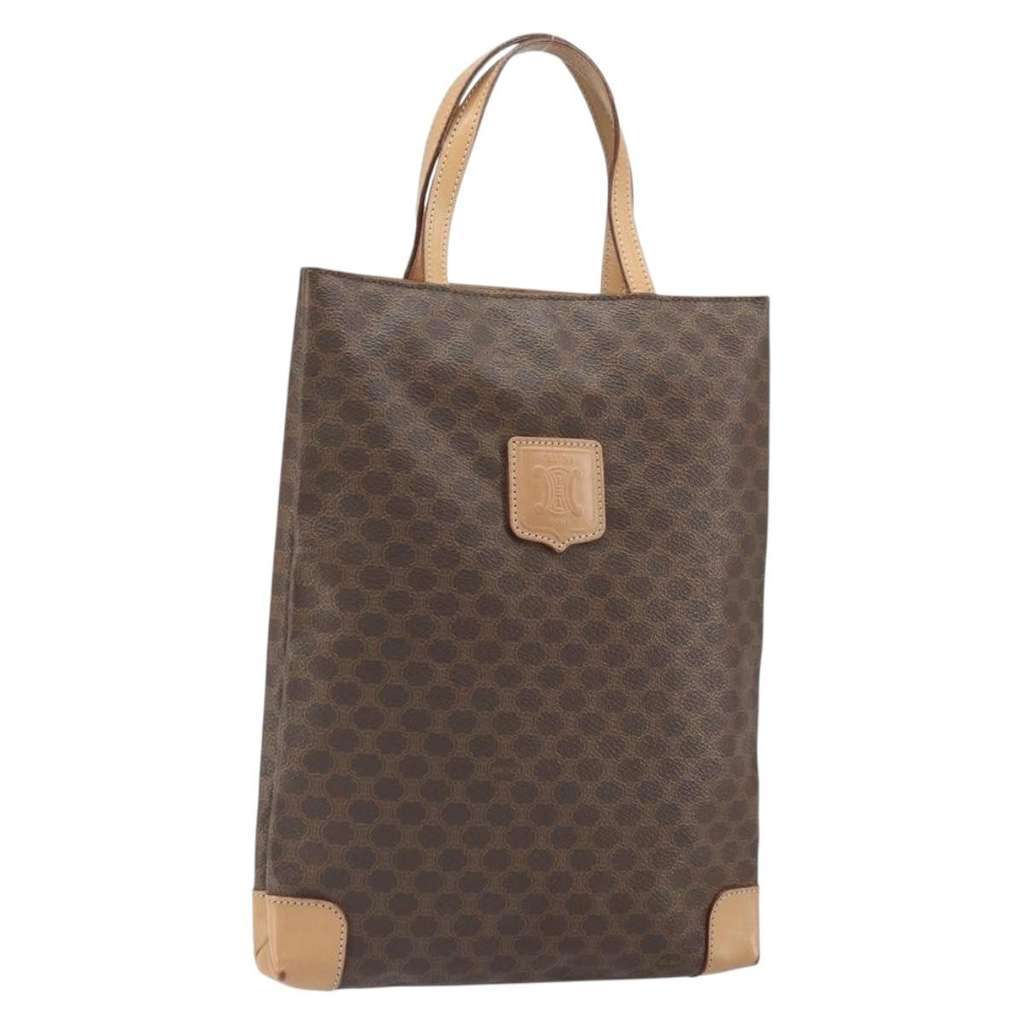 Celine Vintage Macadam Tote bag Brown Canvas Good condition - Front View