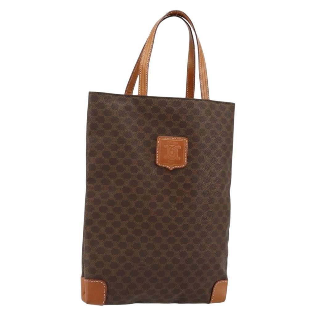 Celine Vintage Macadam Tote bag Brown Canvas Good condition - Front View