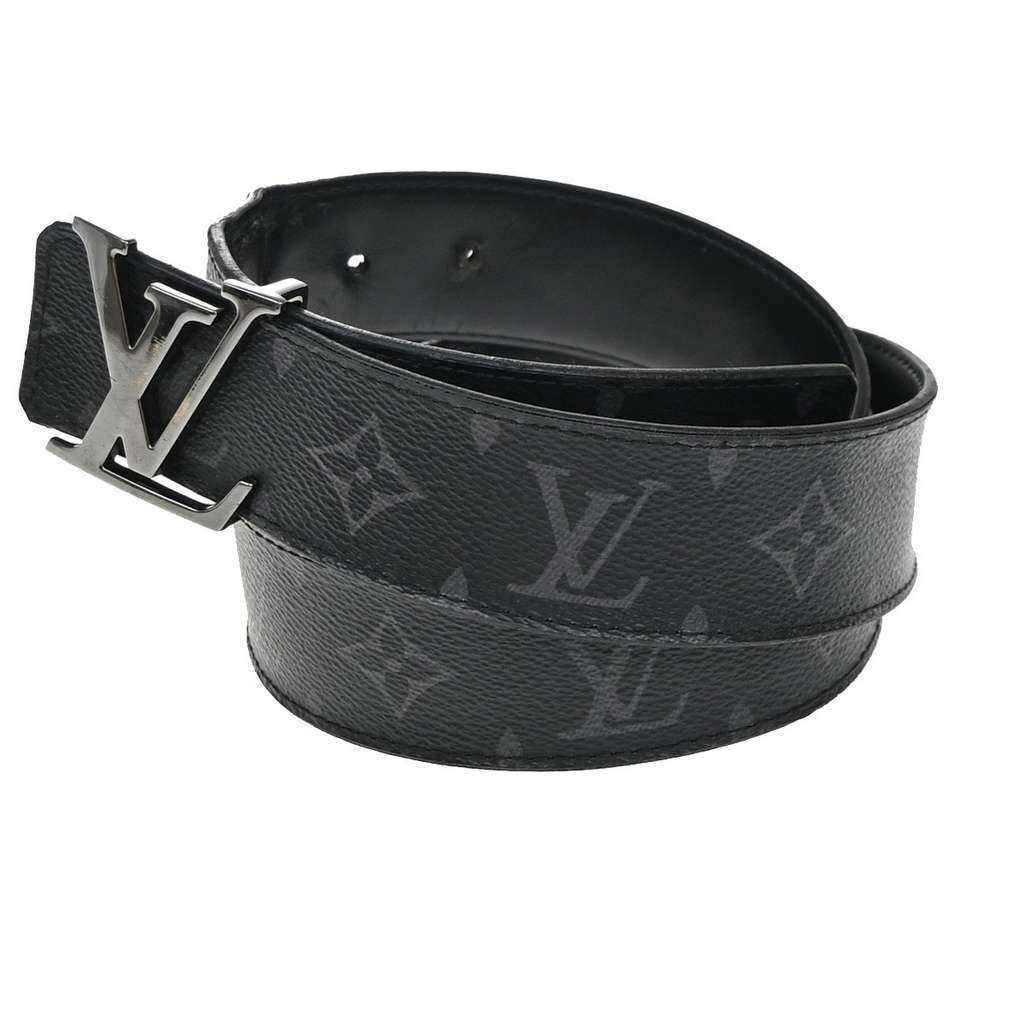 Louis Vuitton LV Initiales Belt Black Canvas Good condition - Front View