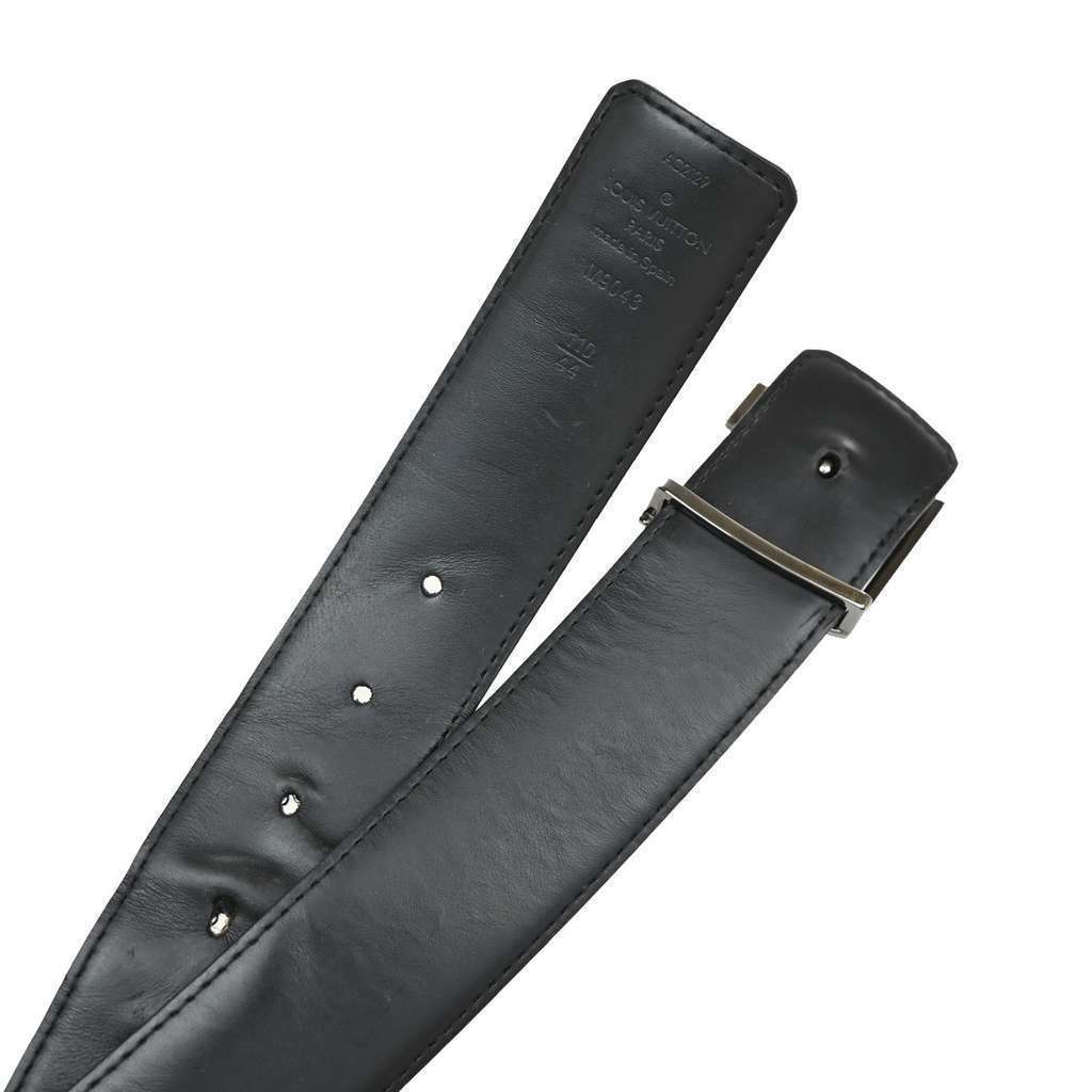 Louis Vuitton LV Initiales Belt Black Canvas Good condition - Box View