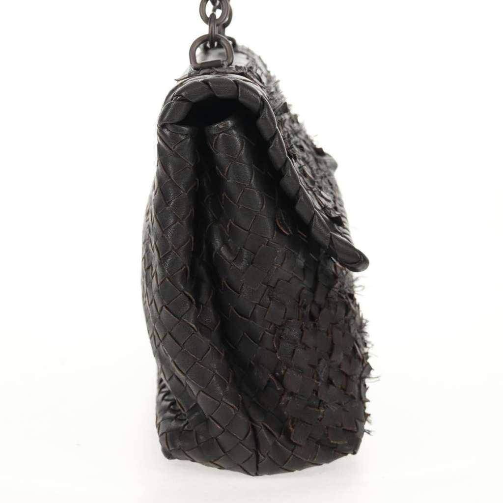 Bottega Veneta Olimpia Shoulder Bag Black Leather Good condition - Model View
