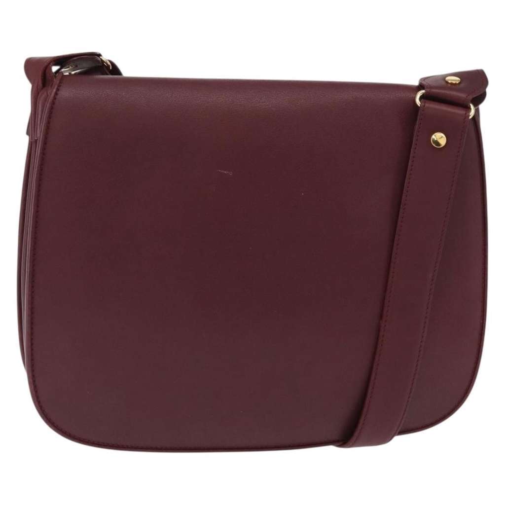 Cartier Must de Cartier Shoulder Bag Burgundy Leather Good condition - Front View