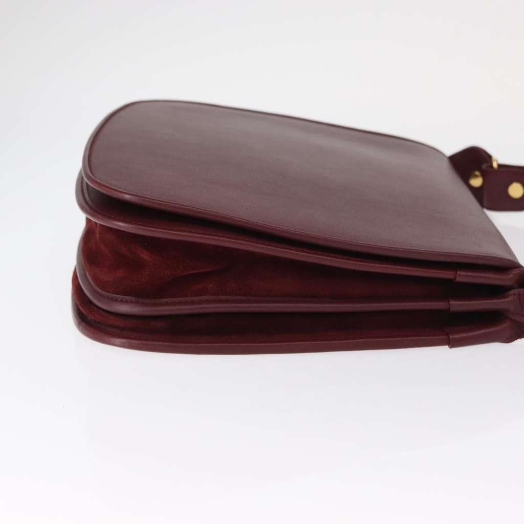 Cartier Must de Cartier Shoulder Bag Burgundy Leather Good condition - Inside View