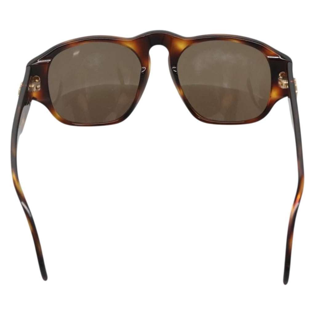 Chanel Logo CC Sunglasses Brown Plastic Good condition - Back View