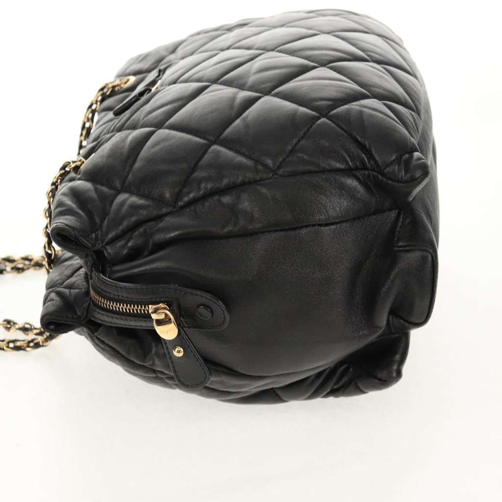 Salvatore Ferragamo Ginette Chain Shoulder Bag Black Leather Fair condition - Inside View
