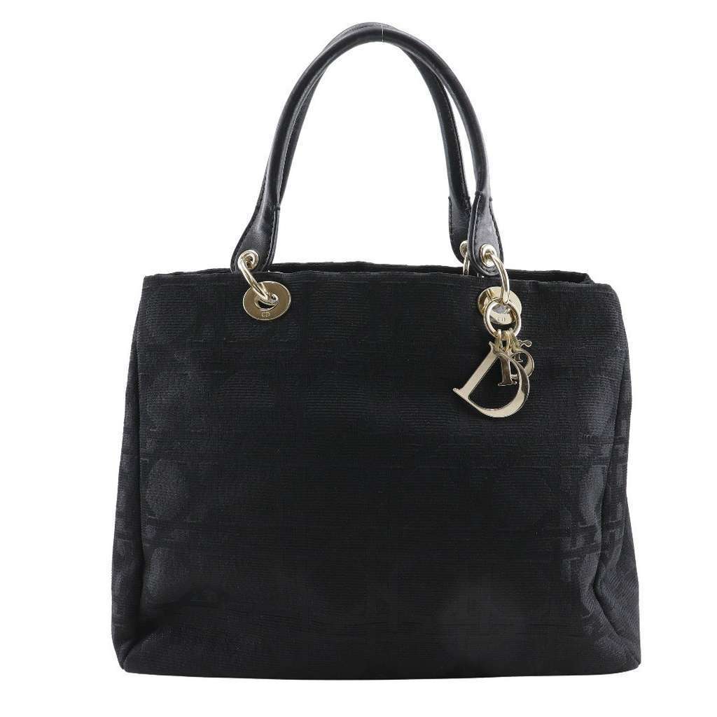 Christian Dior Lady cannage Black Canvas Good condition - Front View