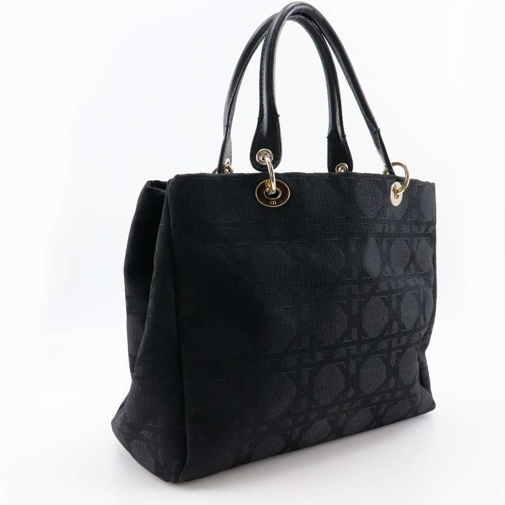 Christian Dior Lady cannage Black Canvas Good condition - Back View