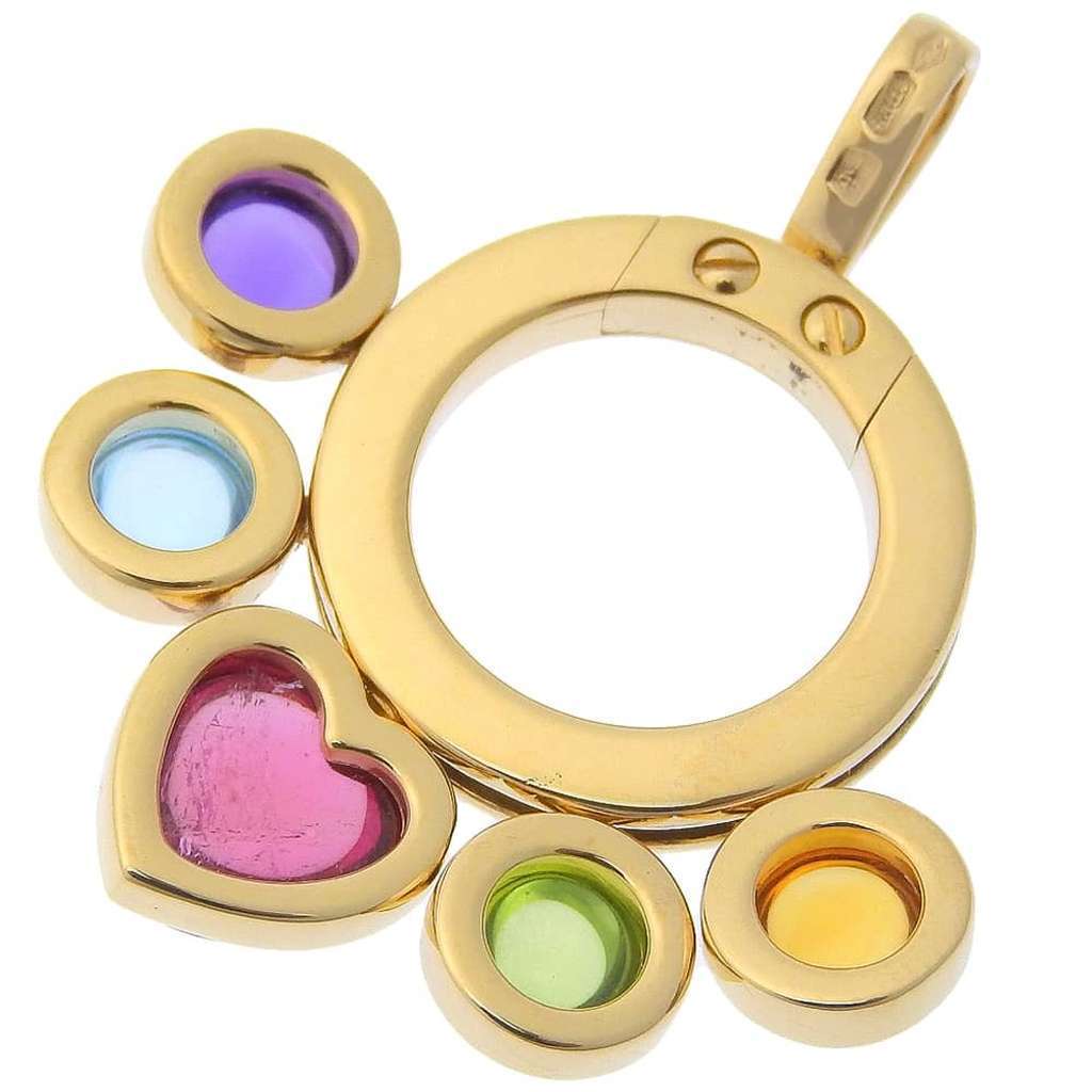 Bvlgari Allegra Round Pendant Beige Gold Good condition - Back View