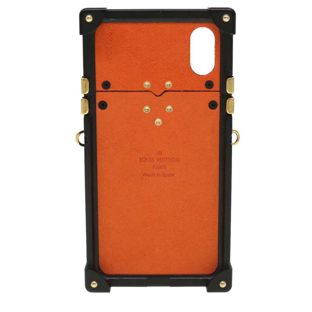 Louis Vuitton Bumper iPhone Case Shoulder Strap Black Canvas Good condition - Back View