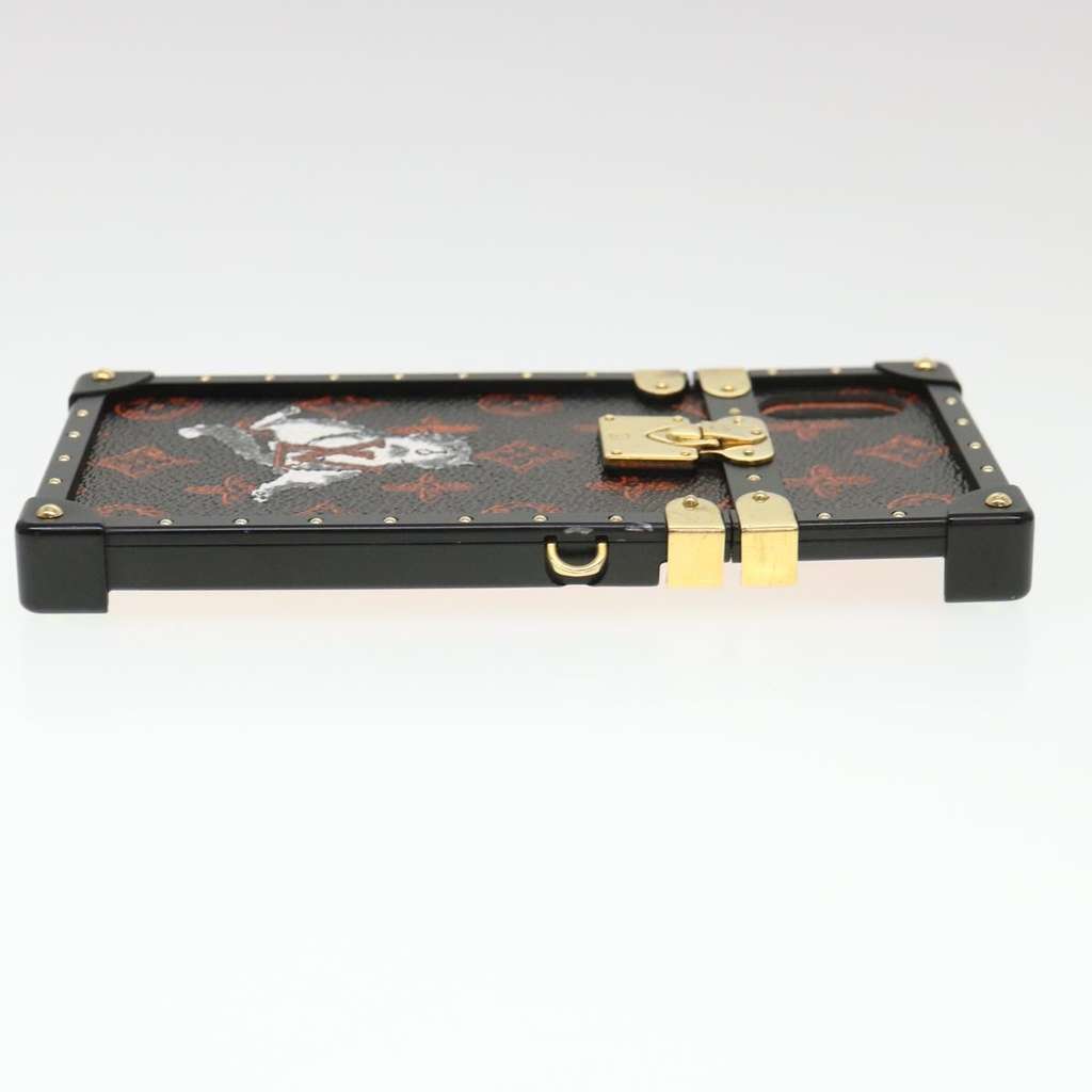 Louis Vuitton Bumper iPhone Case Shoulder Strap Black Canvas Good condition - Model View