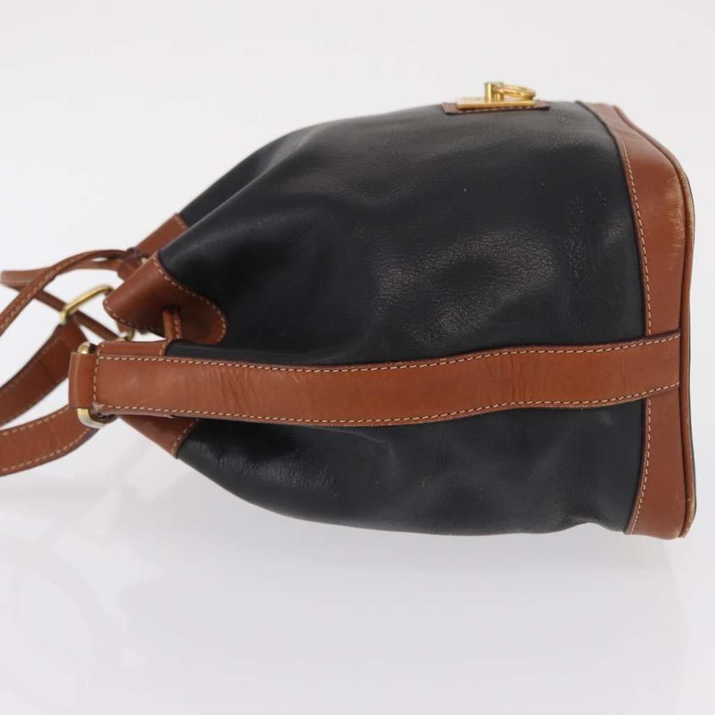 Celine Bucket sangle Black Leather Good condition - Box View