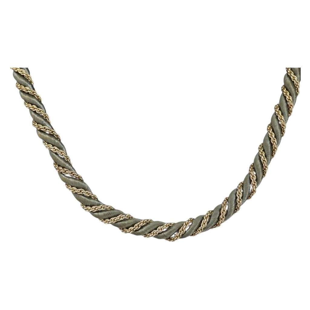 Christian Dior CD Logo necklace Grey Metal Good condition - Inside View