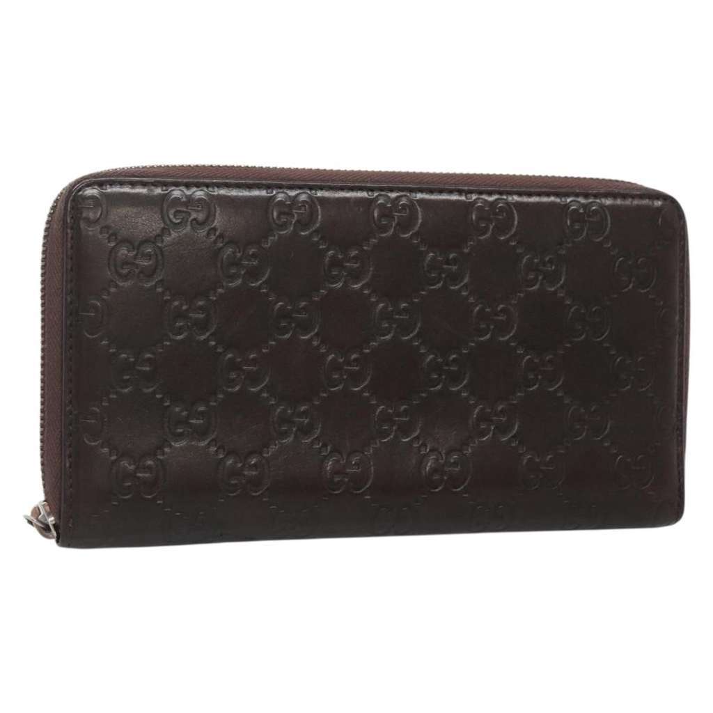 Gucci Guccissima Wallet Brown Leather Good condition - Front View