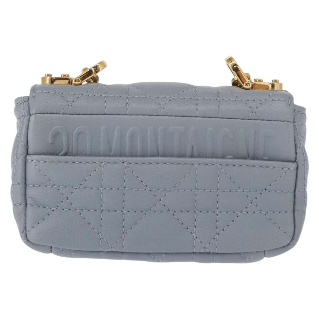 Christian Dior Caro Bag Blue Leather Very good condition - Back View