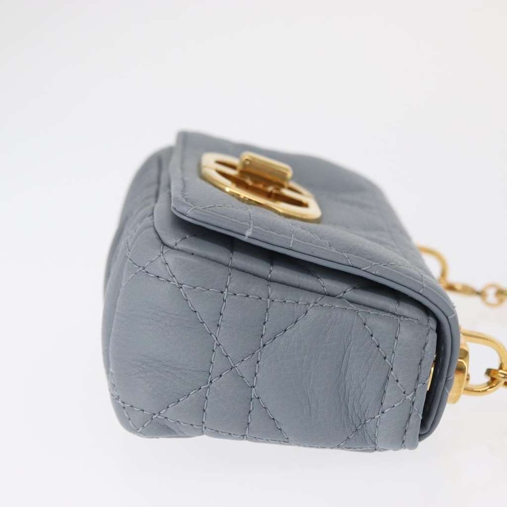 Christian Dior Caro Bag Blue Leather Very good condition - Inside View