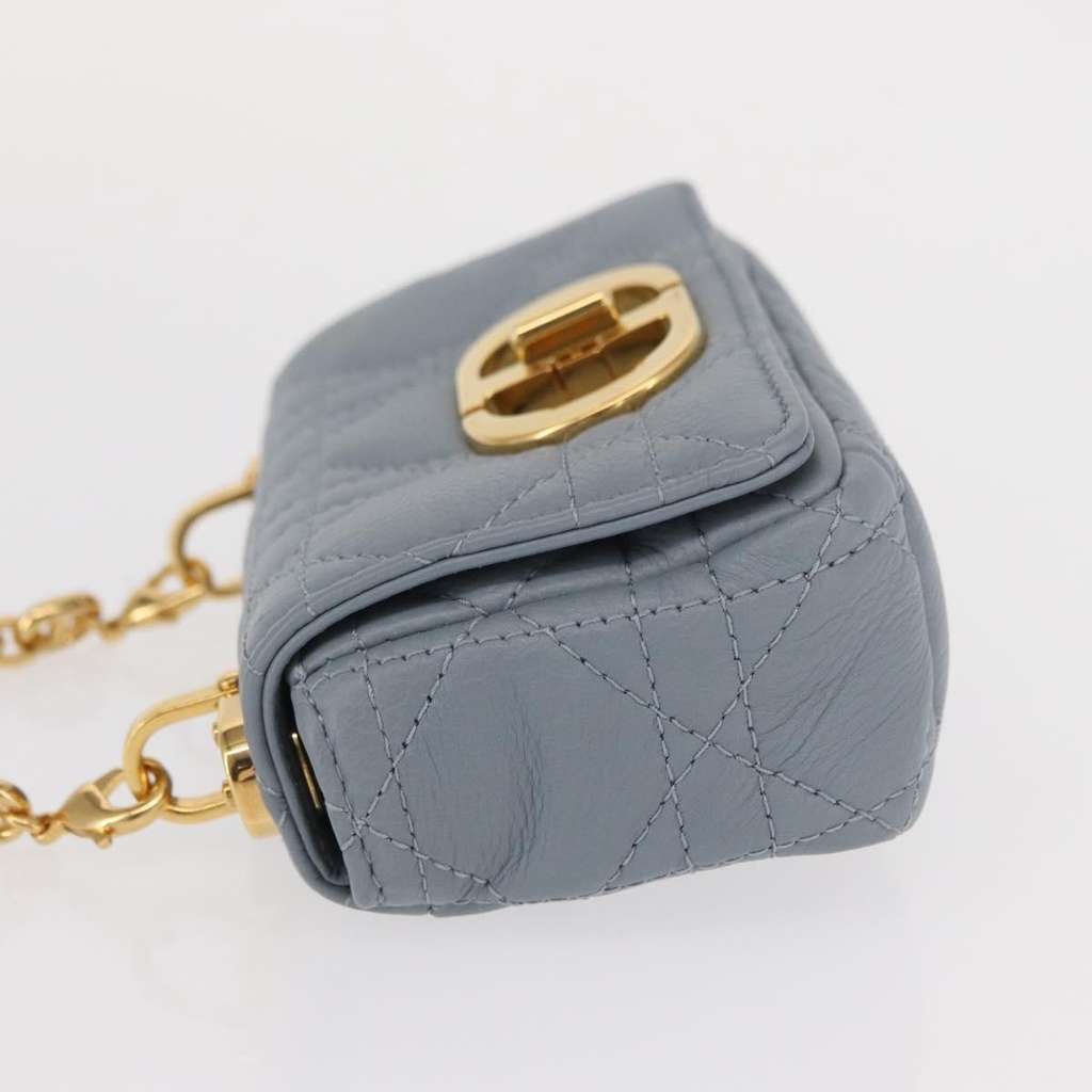 Christian Dior Caro Bag Blue Leather Very good condition - Model View