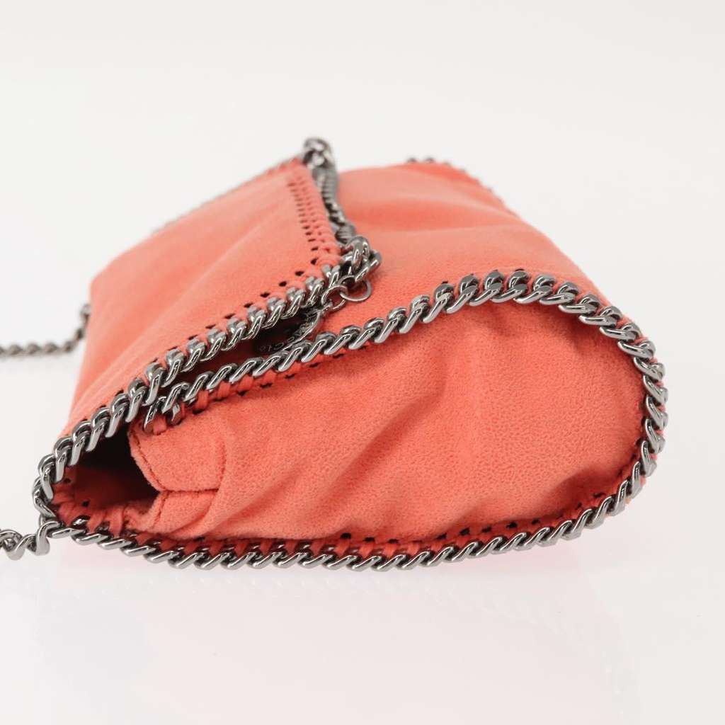 Stella Mccartney Falabella Fold Over Flap Crossbody Bag Orange Polyester Good condition - Model View