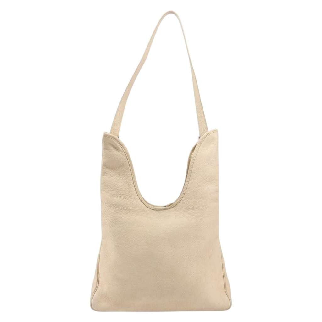 Hermès Massai Bag Beige Leather Good condition - Front View