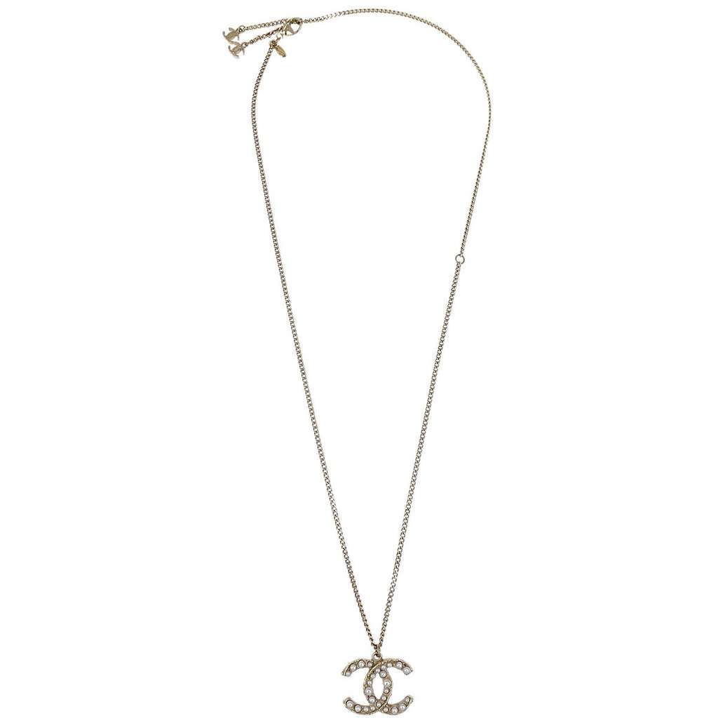 Chanel CC Necklace Gold Metal Good condition - Front View