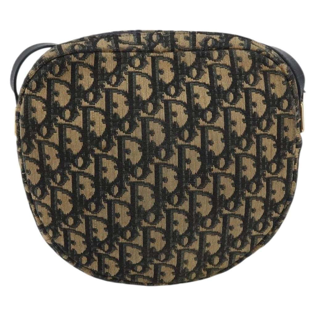 Christian Dior Vintage Trotter Shoulder Bag Navy Canvas Good condition - Back View