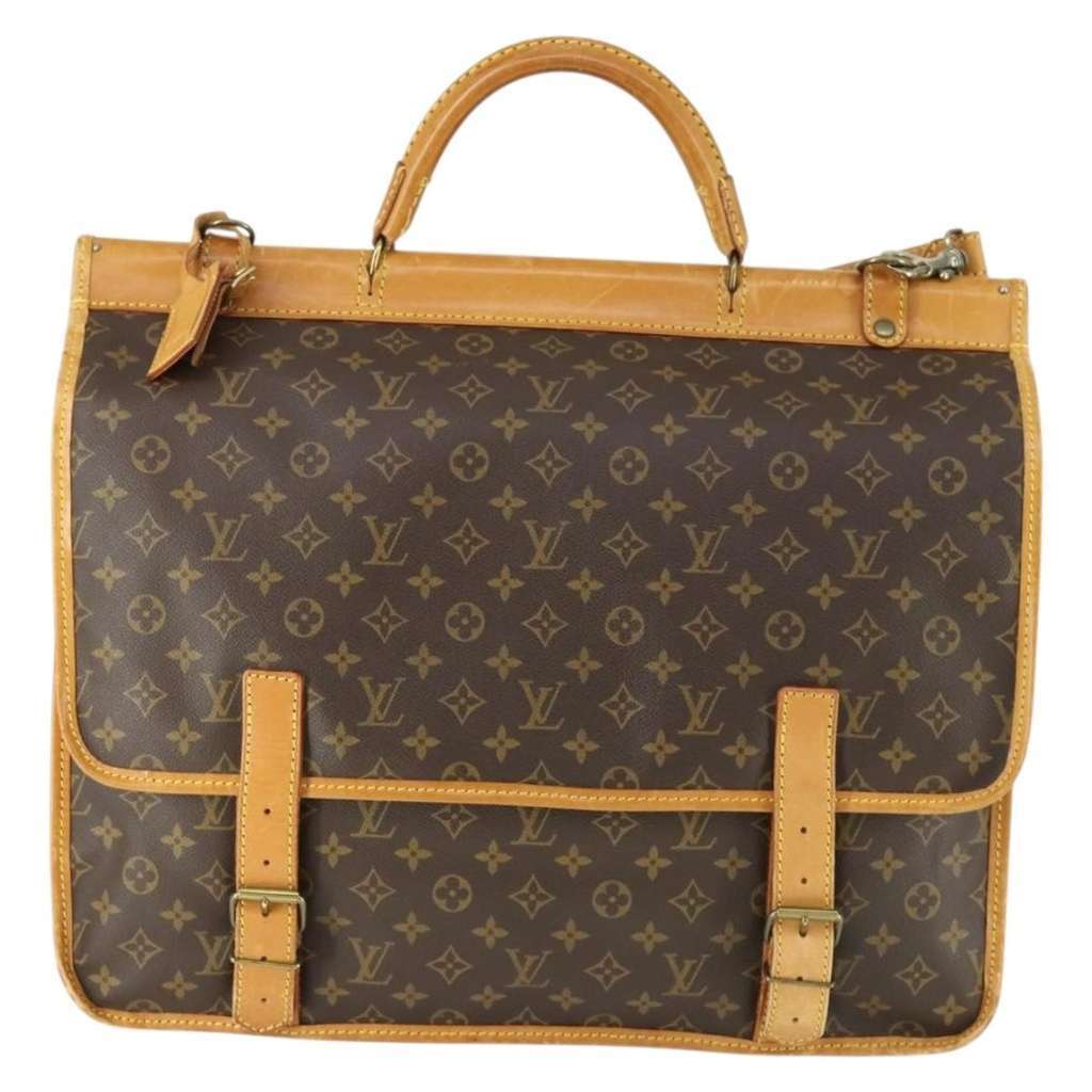Louis Vuitton Sac Chasse Hunting Bag Brown Canvas Good condition - Front View