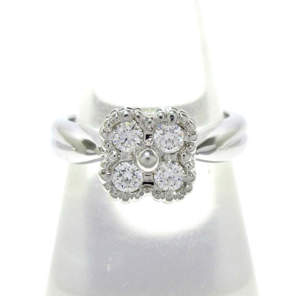Van Cleef & Arpels Sweet Alhambra Ring Silver Good - Front View