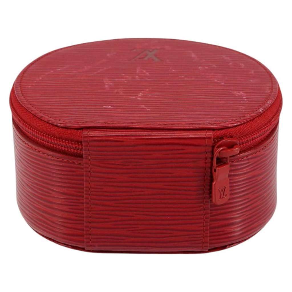 Louis Vuitton Ecrin Bijoux Pouch Red Leather Good condition - Back View