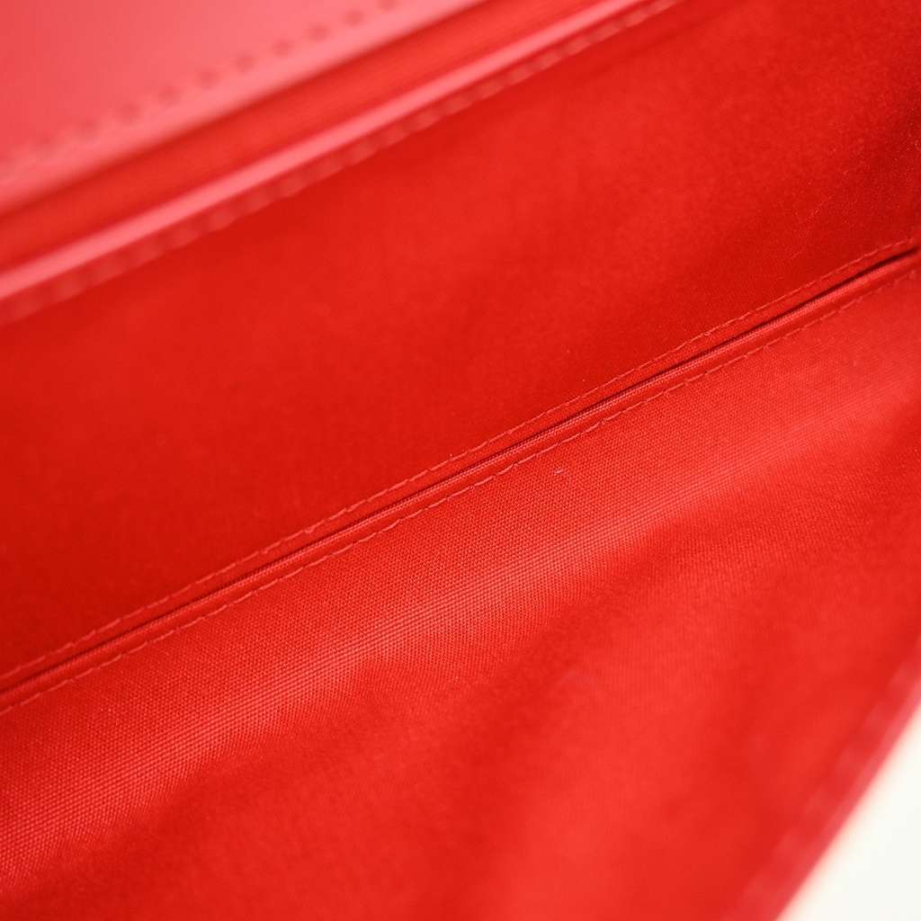 Louis Vuitton Honfleur Handbag Red Leather Good condition - Inside View