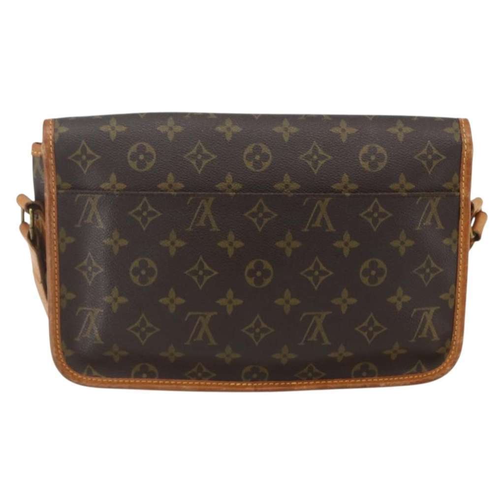 Louis Vuitton Sac Gibeciere Messenger Bag Brown Canvas Good condition - Back View