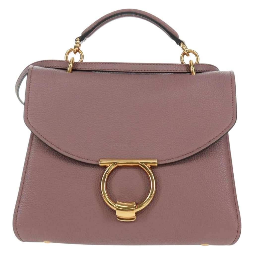 Salvatore Ferragamo Margot Satchel Purple Leather Good condition - Front View