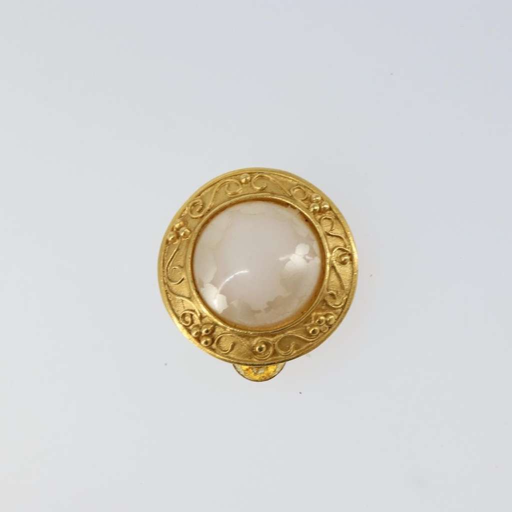 Chanel Vintage Earring Gold Metal Good condition - Back View
