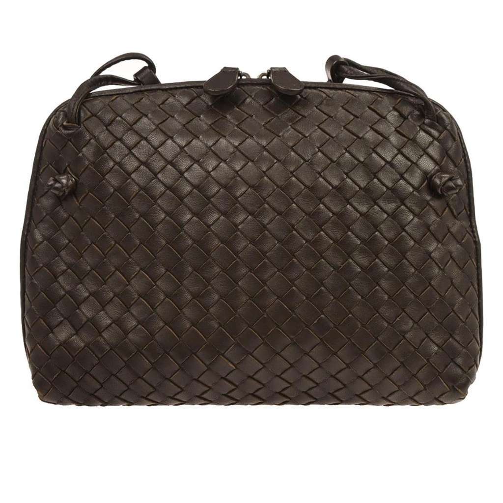 Bottega Veneta Nodini Crossbody Bag Brown Leather Good condition - Front View